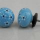 Turquoise Grey Flower Knob (1)